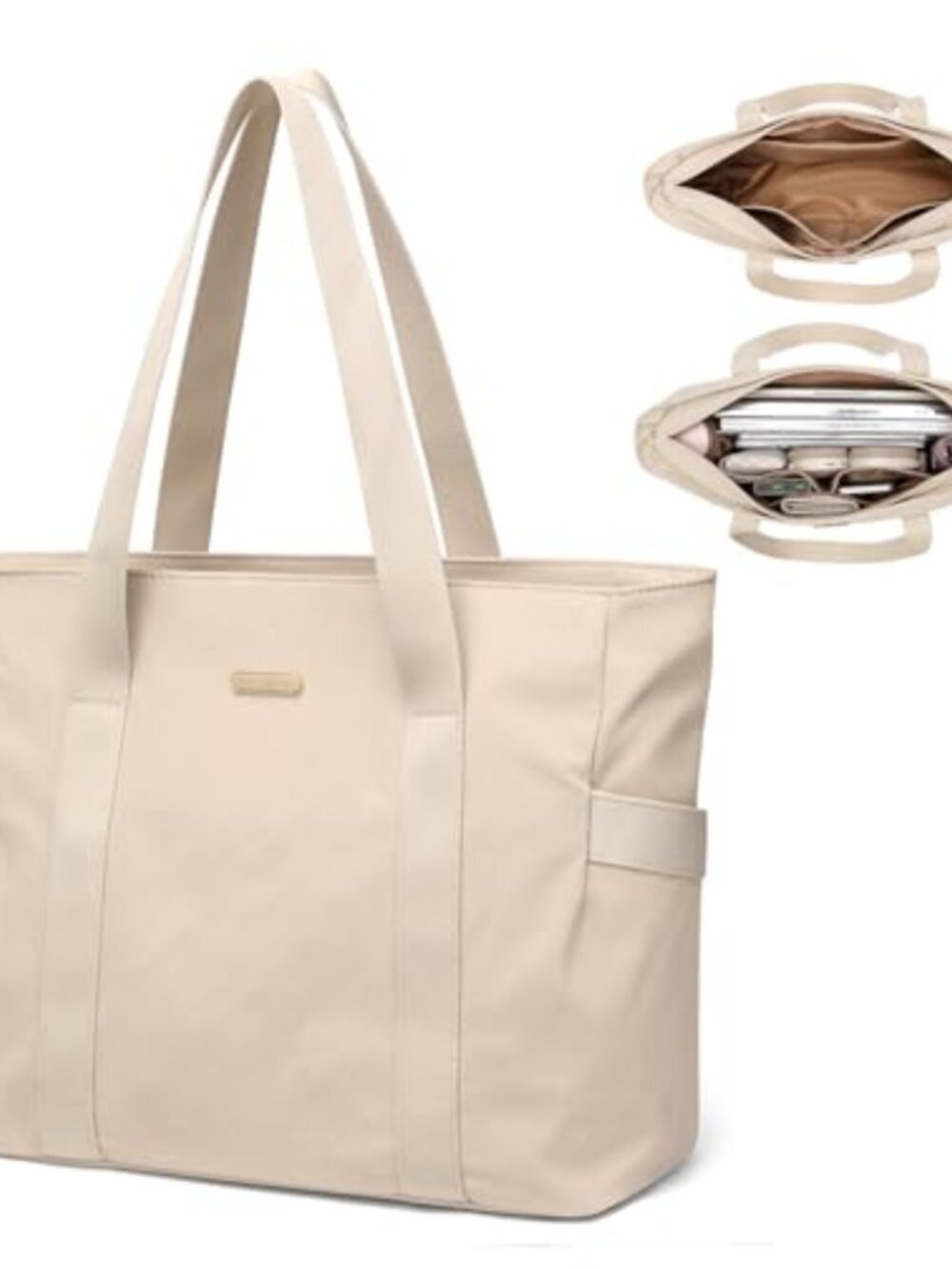 Women's Tote Bag Zip Shoulder Handbag Fits 14in Laptop Lightweight Water